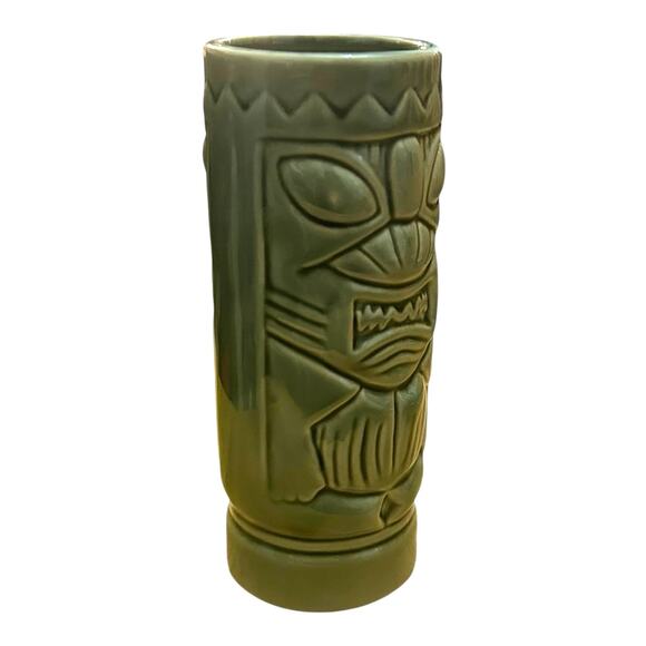 Mean Green Ceramic Tiki 12 ounce Mug Cup - Picture 4 of 5